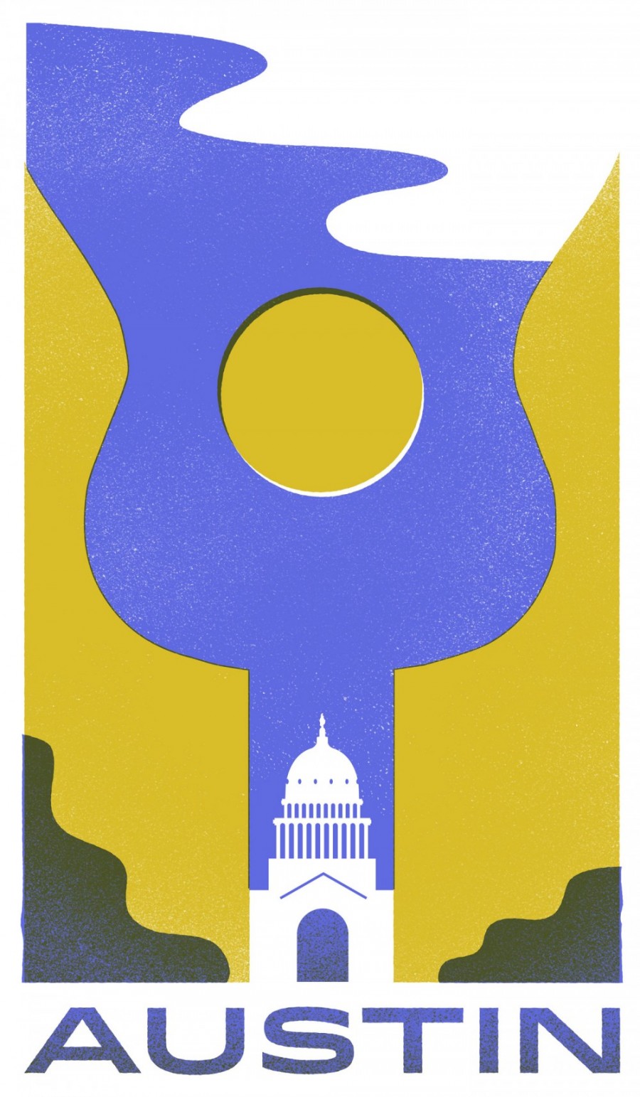 Austin, Texas - Travel Poster Series - The Heads of State