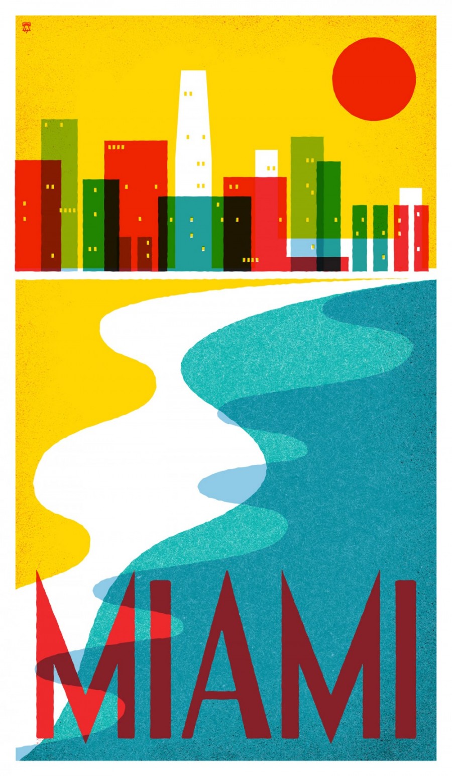 Miami, Florida - Travel Poster Series - The Heads of State