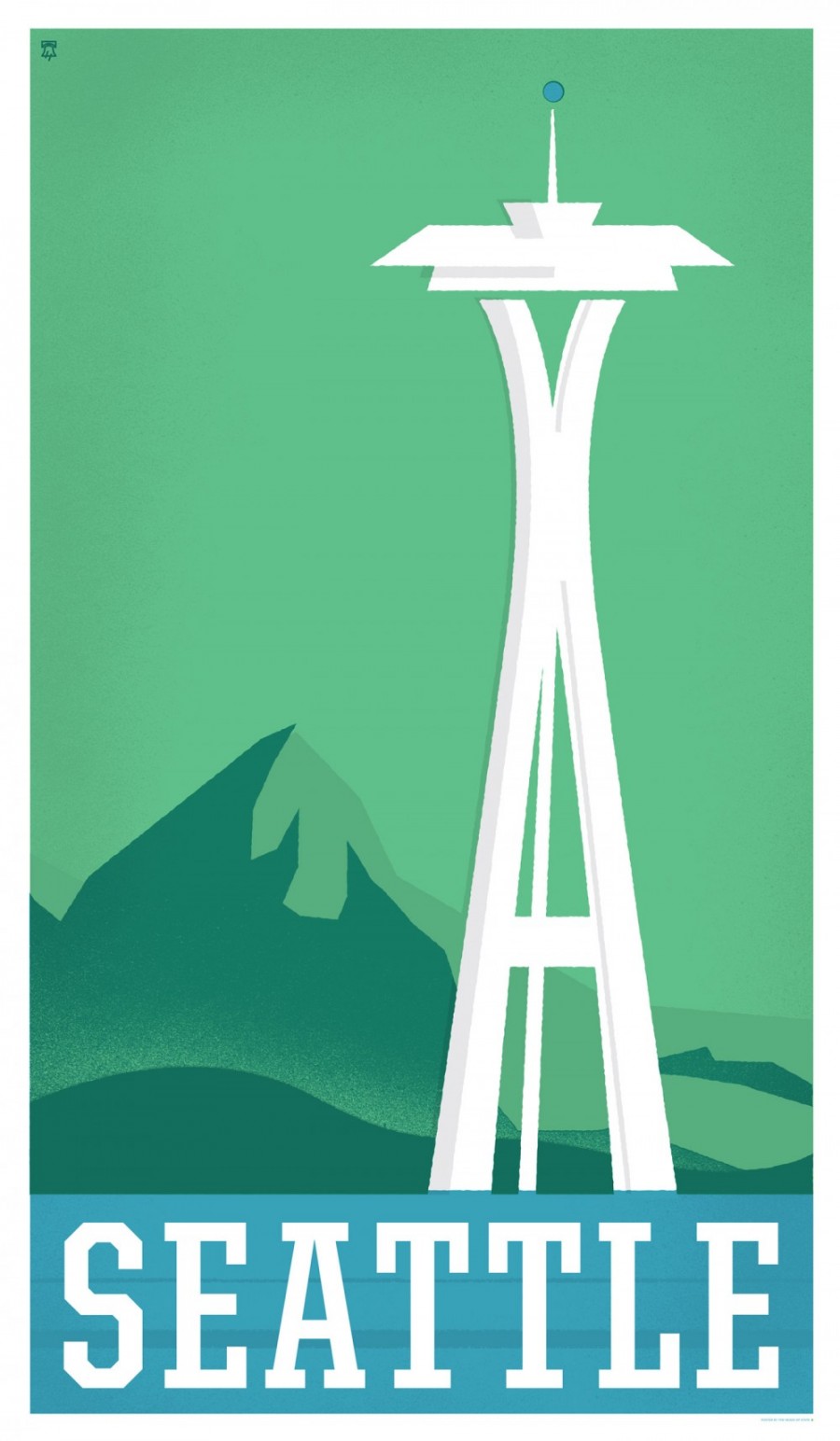 Seattle, Washington - Travel Poster Series - The Heads of State