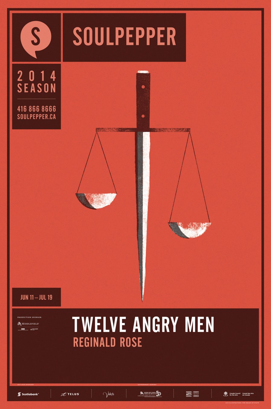 Twelve Angry Men - Soulpepper Theatre - 2014 Season Poster Series - The Heads of State
