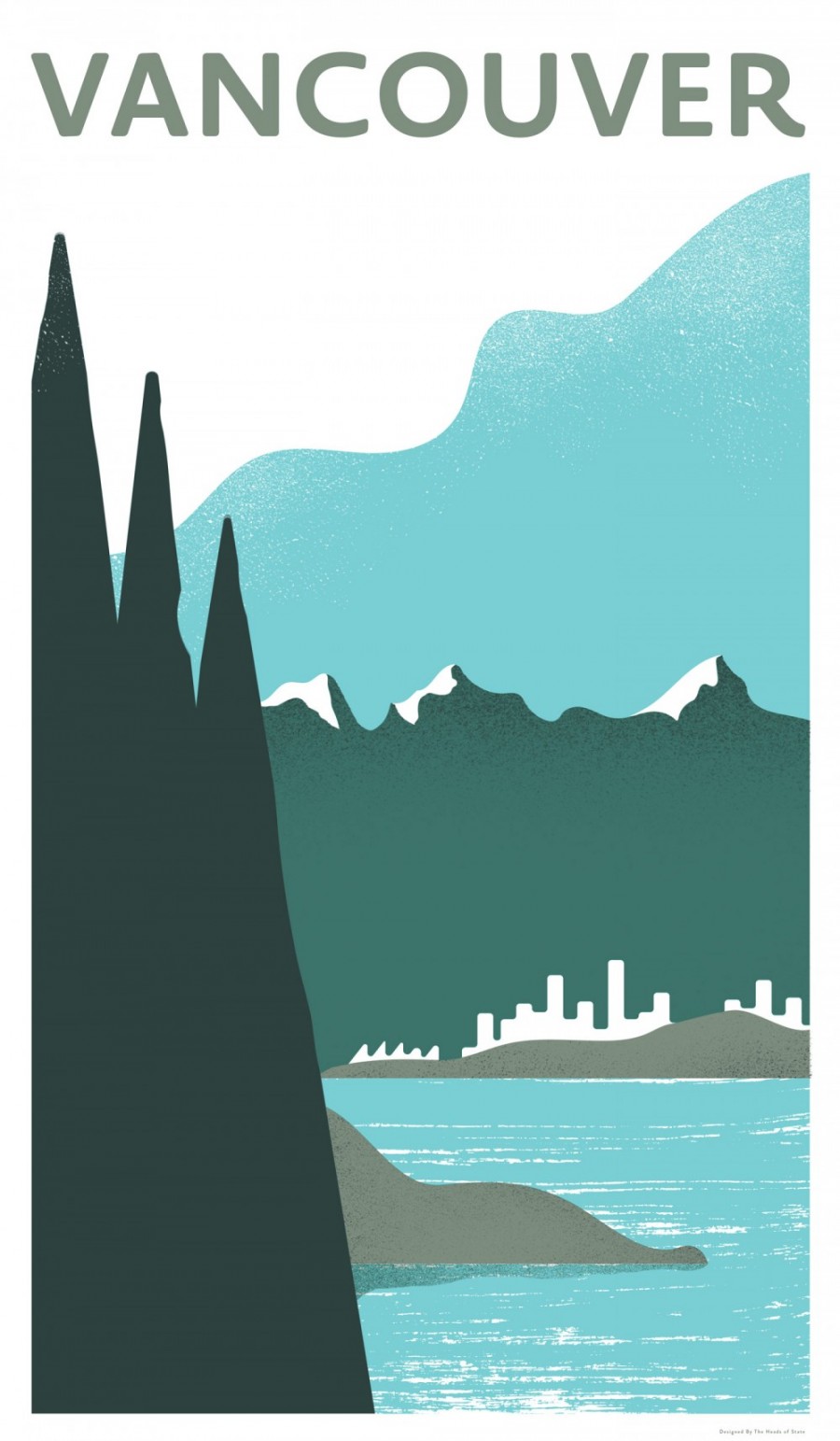 Vancouver, British Columbia, Canada - Travel Poster Series - The Heads of State