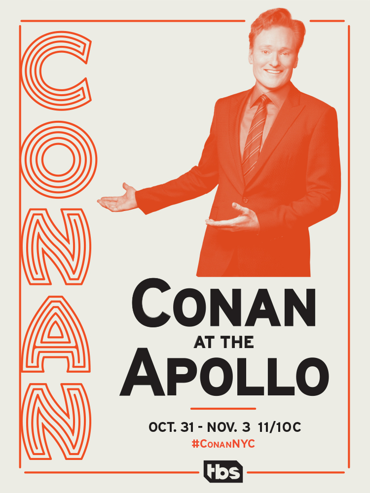 poster for Conan at the Apollo in NYC